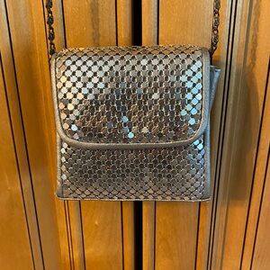 Silver Mesh Crossbody Bag